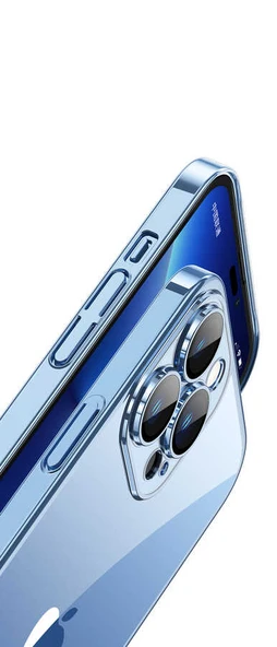 Zore Apple ile uyumlu iPhone 13 Pro Kılıf Sert PC Renkli Çerçeveli Riksos Kapak - Resim 11