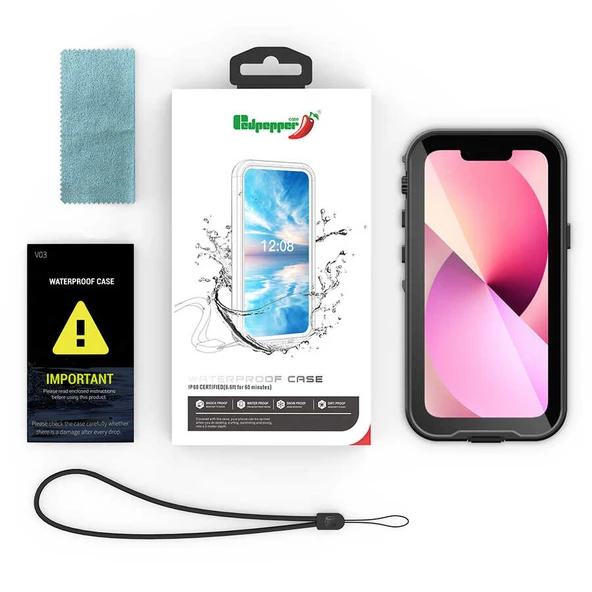Zore Apple ile uyumlu iPhone 13 Mini Kılıf 1-1 Su Geçirmez Kılıf - 7