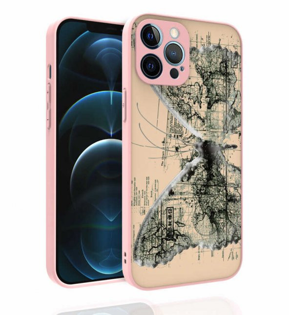 Apple iPhone 12 Pro Max Kılıf Desenli Kamera Korumalı Parlak Nora Kapak - 2