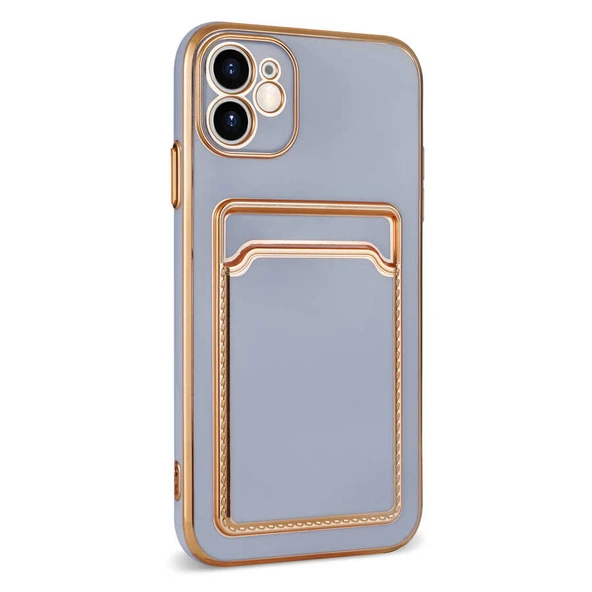 Zore Apple ile uyumlu iPhone 12 Kılıf Bark Kartlıklı Kapak - Resim 5