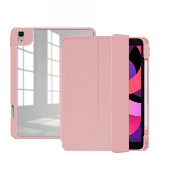 Apple iPad Pro 12.9 2018 (3.Nesil) Kılıf Nort Arkası Şeffaf Standlı Kılıf - 2
