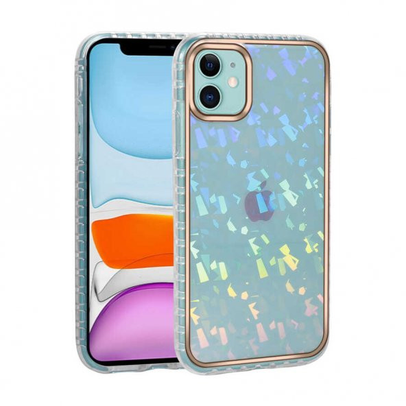 Apple iPhone 11 Kılıf Desenli Parlayan Transparan Avva Kapak - 2