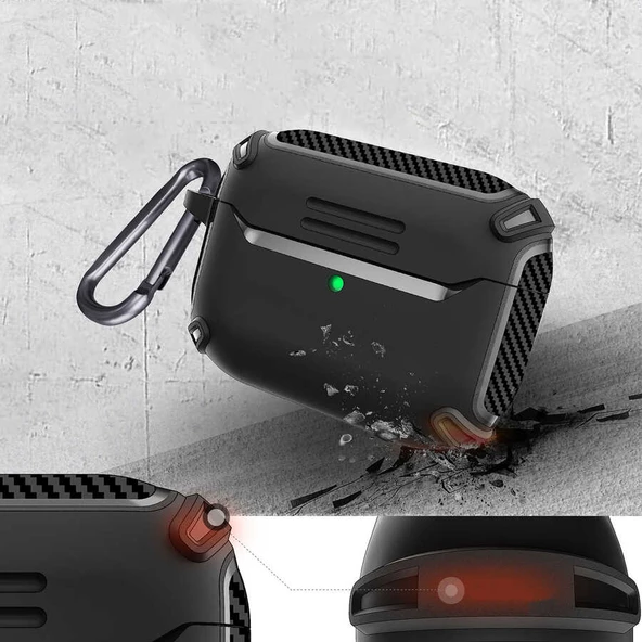 Zore Apple ile uyumlu Airpods ile uyumlu Pro Kılıf Airbag 26 Silikon - 6