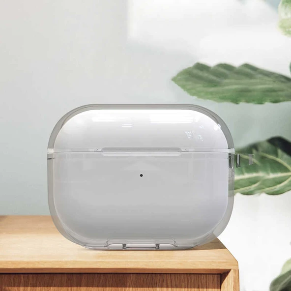 Zore Apple ile uyumlu Airpods ile uyumlu Pro 2 Kılıf Şeffaf Kristal Silikon Airbag 14 Kılıf - 5