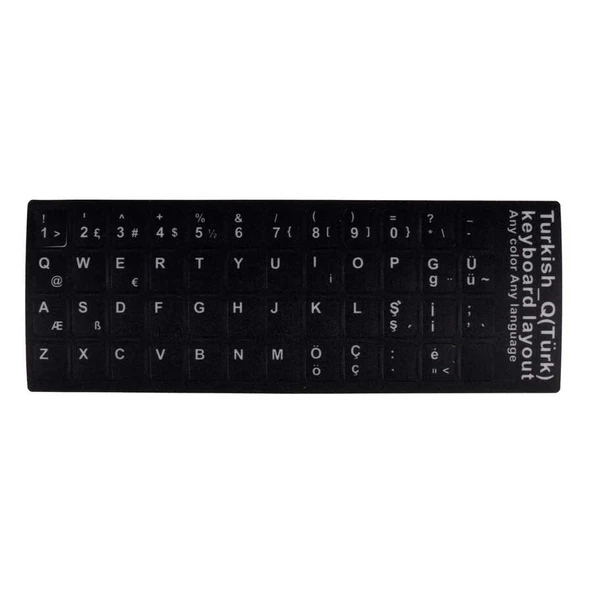 Zore Türkçe Karakter Klavye Tuş Koruyucu Sticker ürün görseli 1
