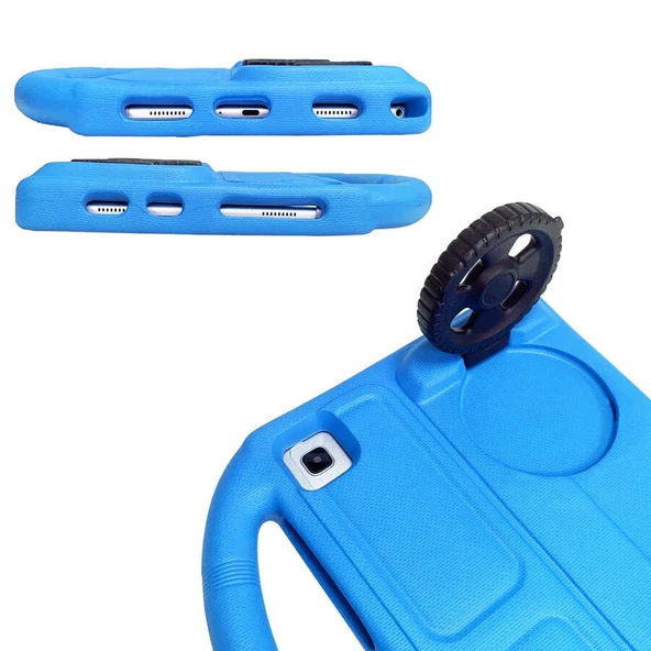 Zore Lenovo ile uyumlu M10 Plus TB-X606F Wheel Car Tekerlek Standlı Tablet Eva Silikon Kılıf - 6