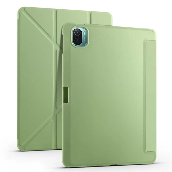 Zore Xiaomi ile uyumlu Mi Pad 5 Kılıf Tri Folding Kalem Bölmeli Standlı Kılıf - 8