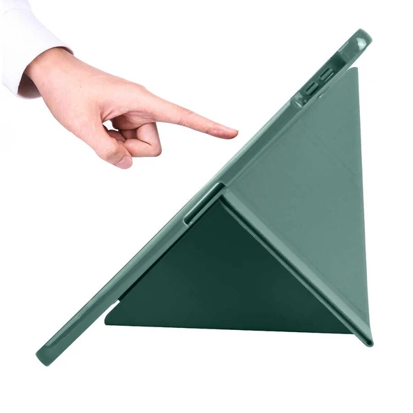 Zore Xiaomi ile uyumlu Mi Pad 5 Kılıf Tri Folding Kalem Bölmeli Standlı Kılıf - 7