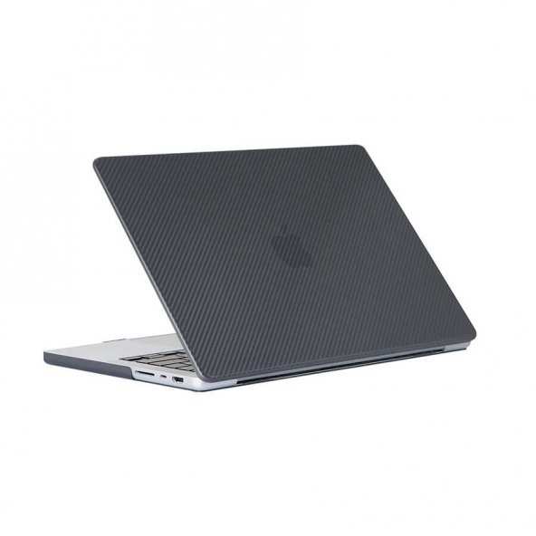 Apple Macbook 14.2 2021 A2442 MSoft Carbon Fiber Tasarımlı Kapak - 2