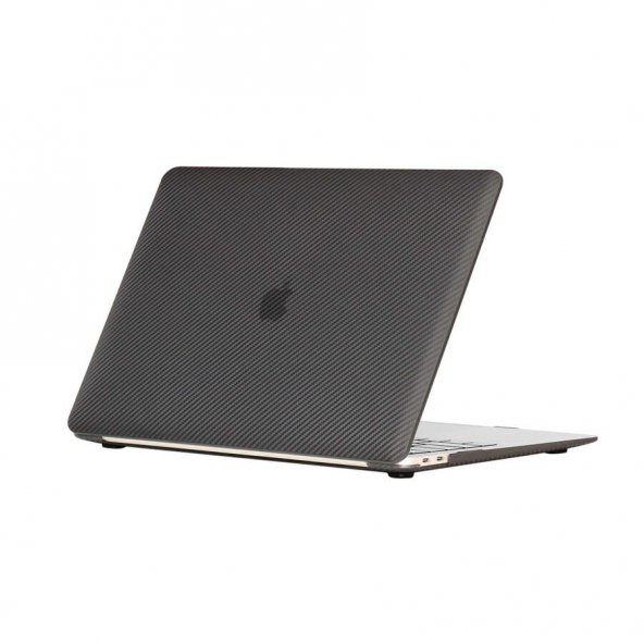 Apple Macbook 13.3 Air 2020 A2337 MSoft Carbon Fiber Tasarımlı Kapak - 2