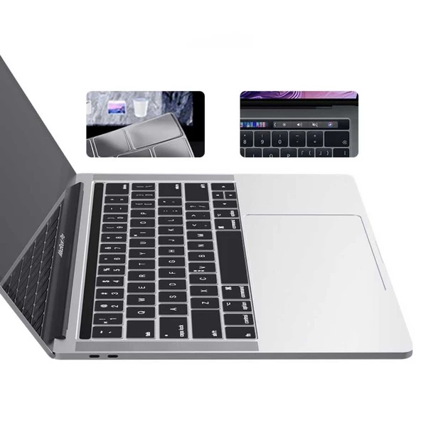 Zore Apple ile uyumlu Macbook 15.4' Pro A1286 Retina Klavye Koruyucu Şeffaf Silikon Ped - Resim 5