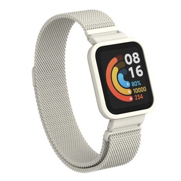 Zore Xiaomi ile uyumlu Redmi Watch (Mi Watch Lite) KRD-58 Metal Kordon - 8