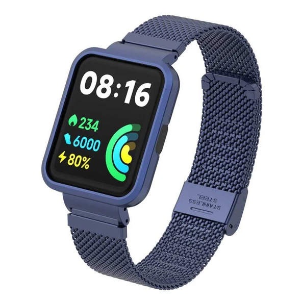Zore Xiaomi ile uyumlu Redmi Watch 2 Lite KRD-66 Metal Kordon - 11