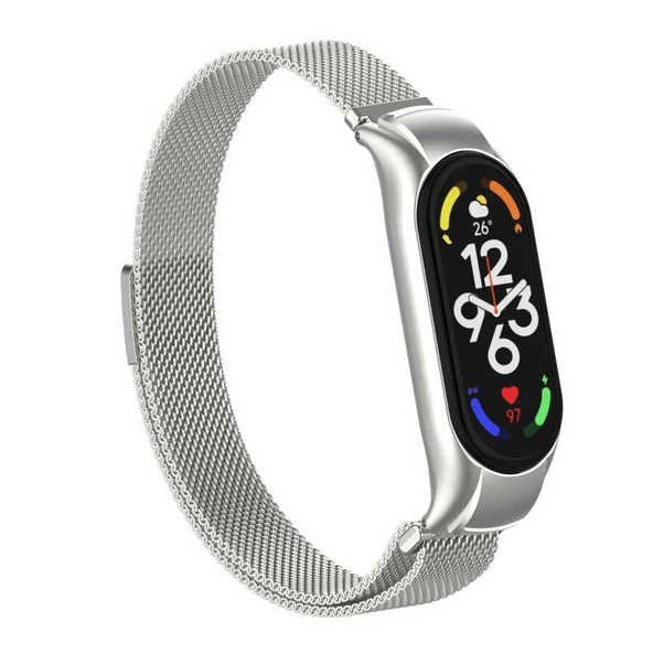 Zore Xiaomi ile uyumlu Mi Band 7 KRD-01 Metal Kordon - 12