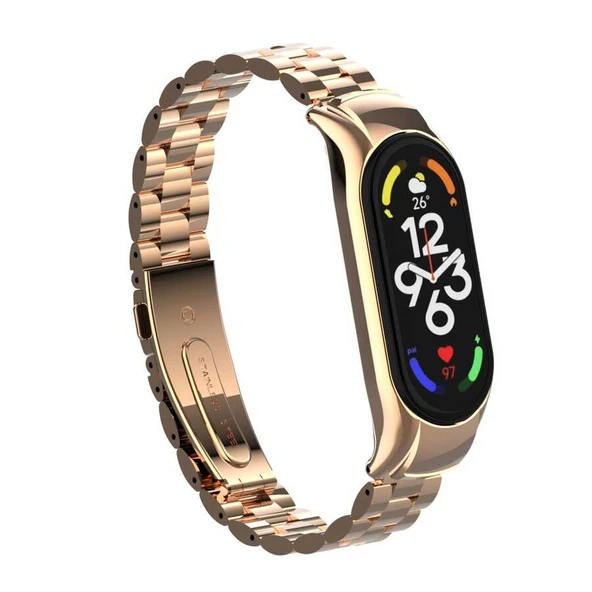Zore Xiaomi ile uyumlu Mi Band 7 KRD-04 Metal Kordon - 5