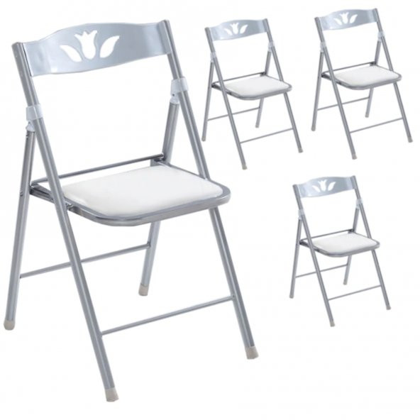 Weblonya Katlanır Mutfak Sandalyesi 4 Lü Katlanabilir Sandalye