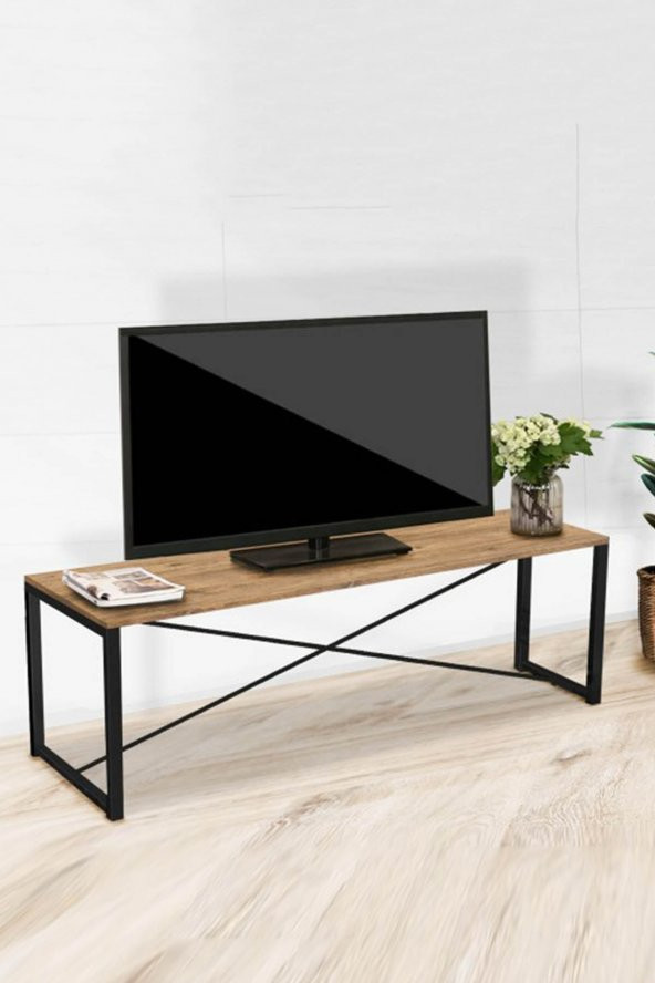 Ahşap Metal Profilli Televizyon Sehpası Tv Standı 5301