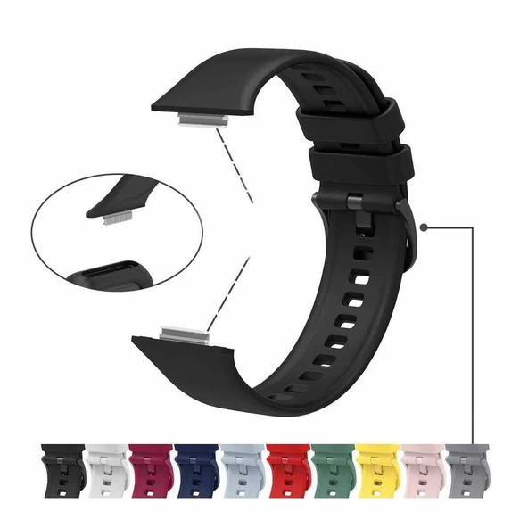 Zore Huawei ile uyumlu Watch Fit 2 KRD-43 Silikon Kordon - 3
