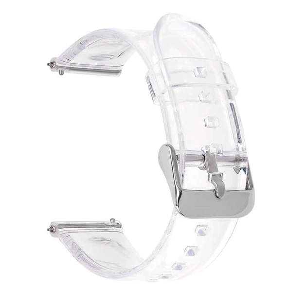 Zore Huawei ile uyumlu GT2 46mm KRD-13 Transparent Silicone Cordon - 4