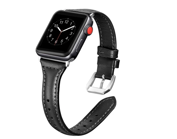 Zore ​​​Apple ile uyumlu Watch Ultra 49mm Kordon KRD-28 Deri Strap Kayış - Resim 3