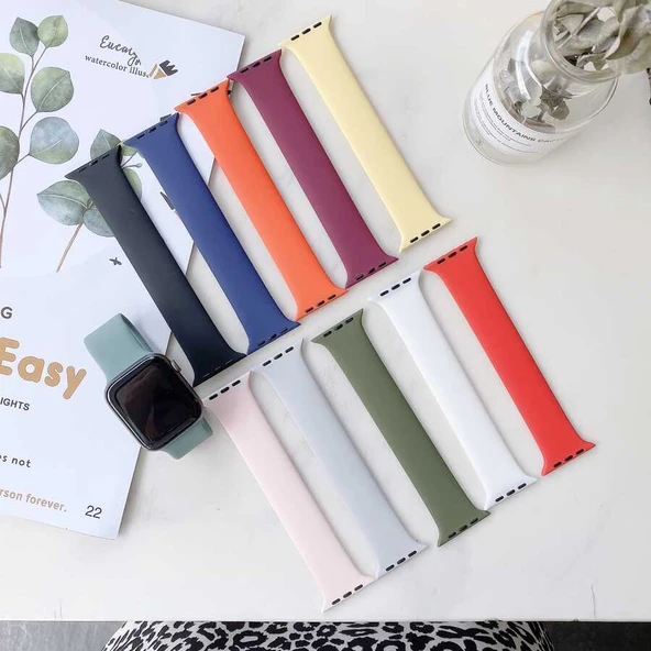 Zore Apple ile uyumlu Watch Ultra 49mm Kordon KRD-31 Solo Loop Large Strap Kayış - Resim 6