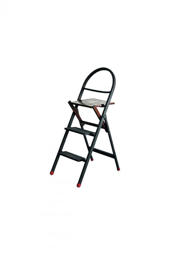 Weblonya Merdiven Sandalye Katlanır Metal Merdiven 3 Basamaklı 8028 - 2
