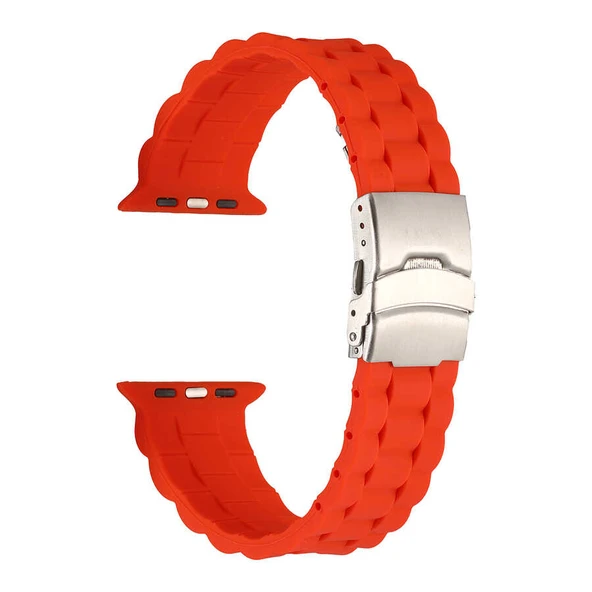 Zore Apple ile uyumlu Watch 7 41mm KRD-72 Silikon Kordon - 9