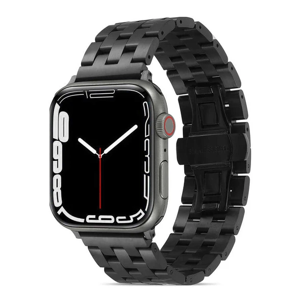 Zore Apple ile uyumlu Watch 7 45mm KRD-20 Metal Kordon - 1