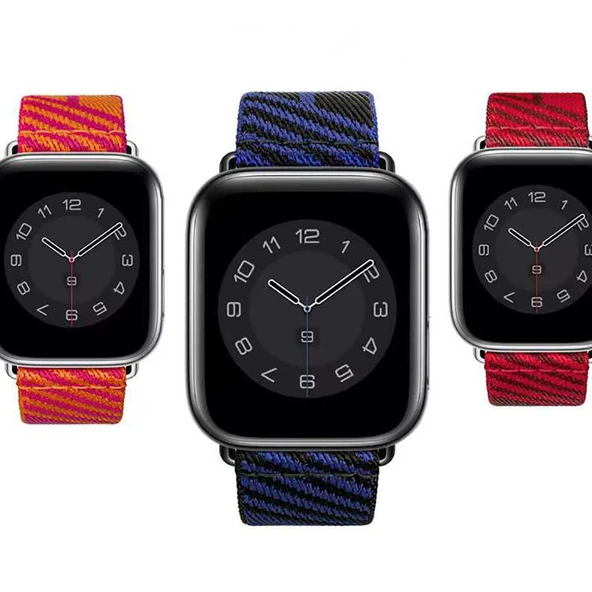 Zore Apple ile uyumlu Watch 7 41mm KRD-51 Hasır Kordon - 7