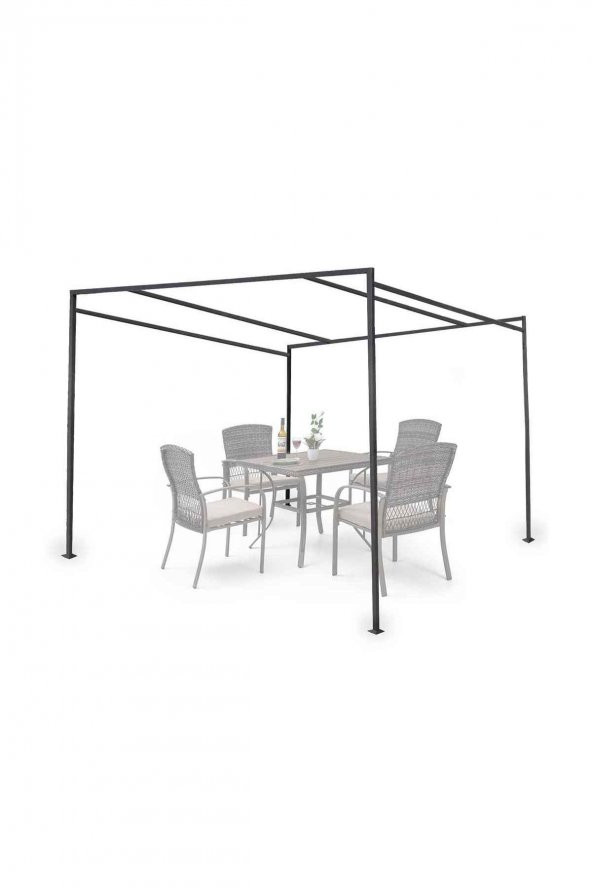 Metal Çardak Kamelya Bahçe Gölgelik Pergola 3 mt x 2,5 mt 2191