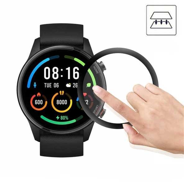 Zore Xiaomi ile uyumlu Mi Watch Color PMMA Pet Saat Ekran Koruyucu - Resim 2