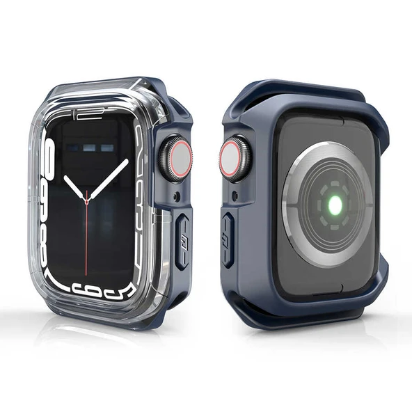 Zore Apple ile uyumlu Watch 40mm Watch Gard 08 Sert PC + Silikon Koruyucu - 3