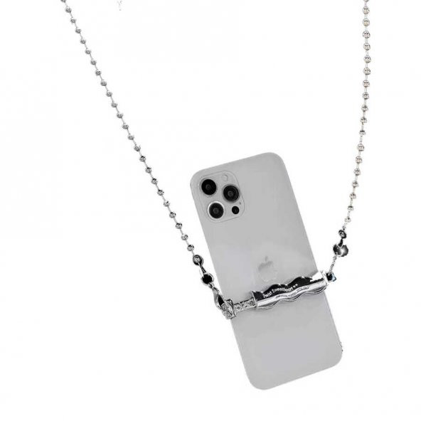 İP03 Cep Telefonu Boyun Askısı Metal Zincir - 2