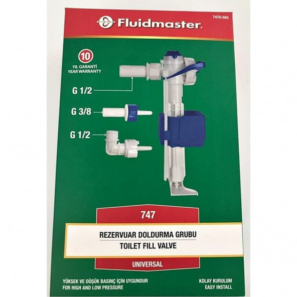 Fluidmaster Gömme Rezervuar Doldurma Grubu / Şamandıra vitra serel bocchi creavit kale uyumludur
