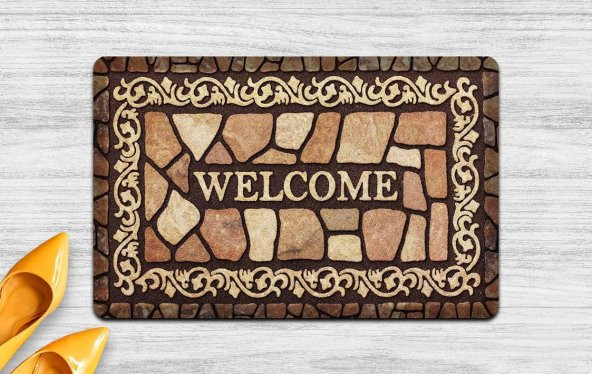 My Evilla Modern Dekoratif Kapı Önü Paspası 2