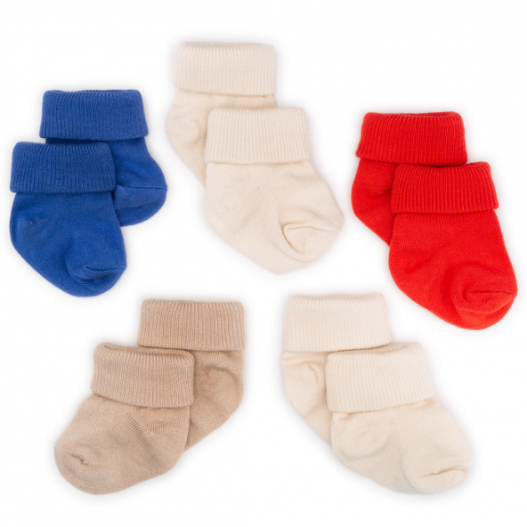 Novibaby 5li Bambu Yenidoğan Bebek Çorap I Sailor I 0-6 ay