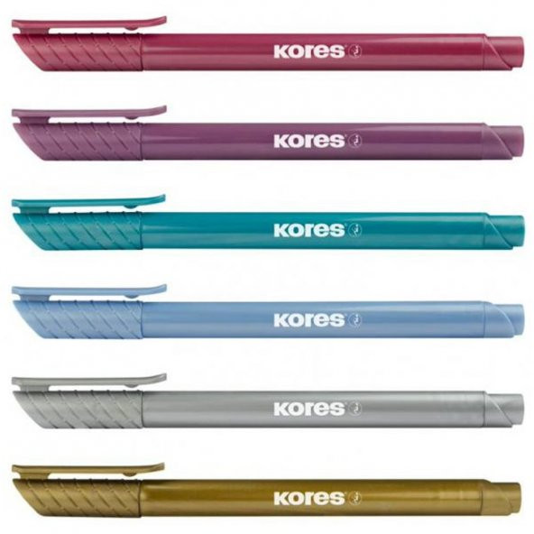Kores Fırça Uçlu Kalem  Metalik 6 Lı Set 21461