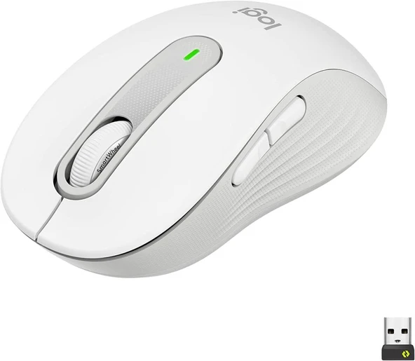Logitech 910-006255 M650 Kablosuz beyaz mouse ürün görseli 1