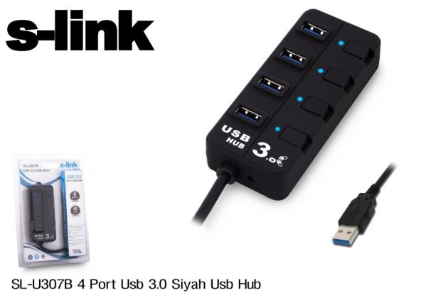 S-link SL-U308 4 Port Usb 3.0 Usb Hub