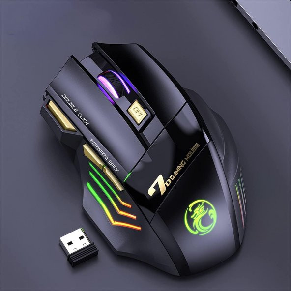 Valkyrie Imice Gw-X7 7 Tuşlu Sessiz 2.4g Wireless Bluetoothlu Şarj Edilebilir Kablosuz Gaming Mouse - 3