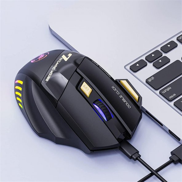 Valkyrie Imice Gw-X7 7 Tuşlu Sessiz 2.4g Wireless Bluetoothlu Şarj Edilebilir Kablosuz Gaming Mouse - 4