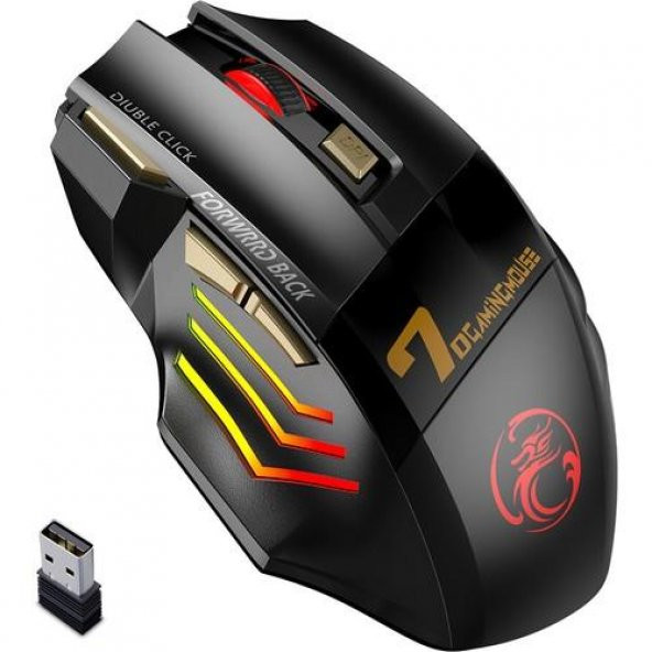 Valkyrie Imice Gw-X7 7 Tuşlu Sessiz 2.4g Wireless Bluetoothlu Şarj Edilebilir Kablosuz Gaming Mouse - 6