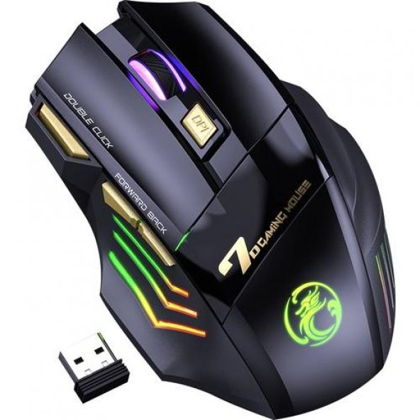 Valkyrie Imice Gw-X7 7 Tuşlu Sessiz 2.4g Wireless Bluetoothlu Şarj Edilebilir Kablosuz Gaming Mouse