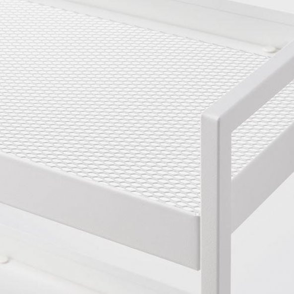 3 Katlı Servis Arabası Beyaz Renk 50.5x30x83 cm Düzenleyici Raf Ünitesi Çelik - 4