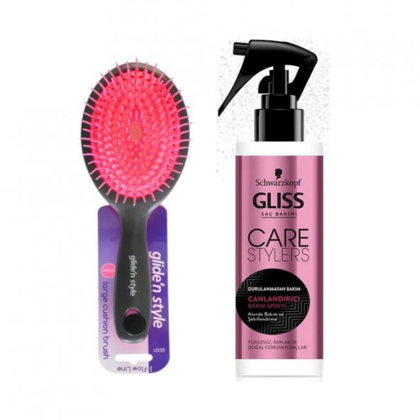 Gliss Canlandırıcı Saç Bakım Spreyi 150ML + Gliden Style Saç Fırçası
