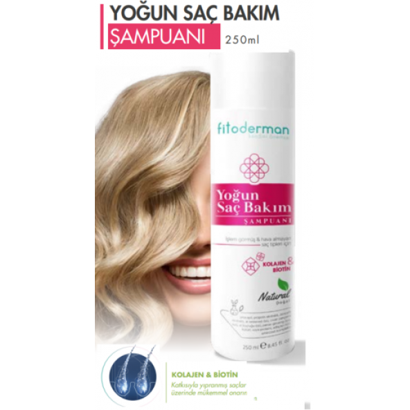 Fitoderman Saç Oluşumunu Destekleyen Dökülmeyi Engelleyen Yoğun Saç Bakımı Şampuanı ürün görseli