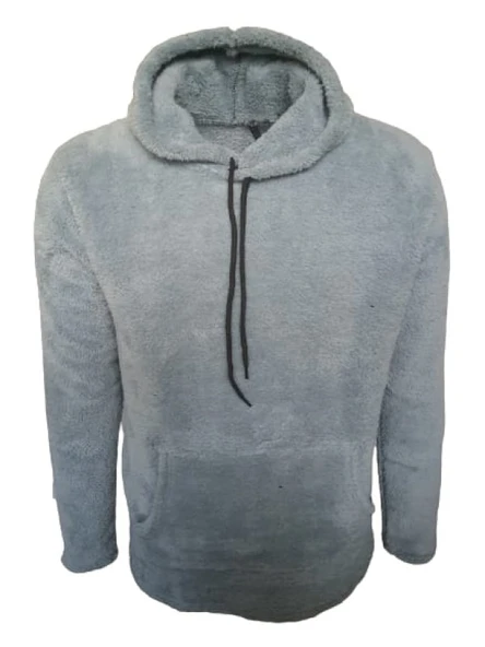 Mtn Erkek Peluş Kapüşonlu Sweatshirt St01519 - Resim 7