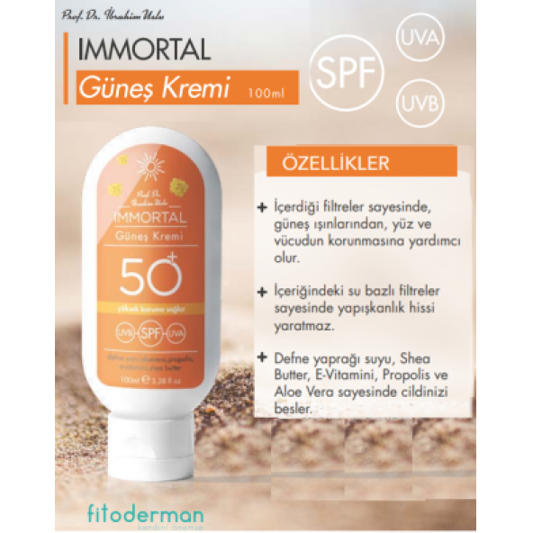 Fitoderman İmmortal Koyu Leke Karşıtı Spf 50 Yüz Güneş Kremi 100Ml