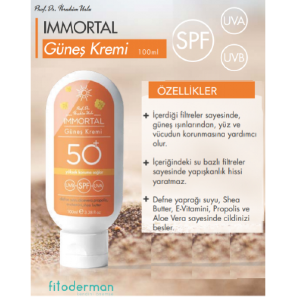 Fitoderman İmmortal Koyu Leke Karşıtı SPF 50 Yüz Güneş Kremi 100ml