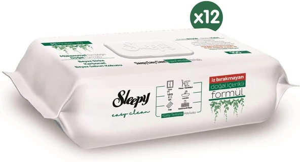 Sleepy Easy Clean Beyaz Sabun Katkılı Yüzey Temizlik Havlusu 100 Yaprak 12'li - 2